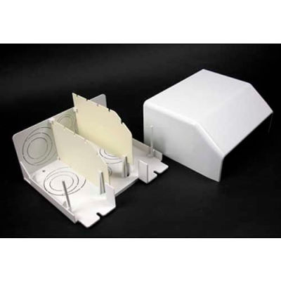 Wiremold 5510D Divided Entrance End Fitting, Ivory, 6-7/8"L