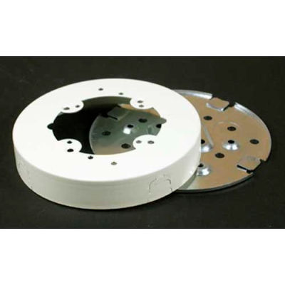 Wiremold 5738afwh Round Fan Box Solid Base, White, 5-1/2"L