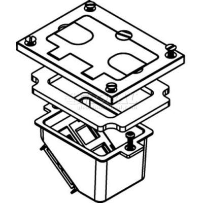 Wiremold 828comtcal plancher Bx Cvr. Kit pour permettre l’encastrement des appareils Comm, brossé alun. - Qté par paquet : 5