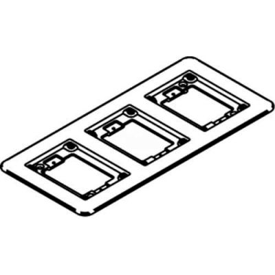 Wiremold 838tcal case 3 - Gang combinaison moquette & rebord de tuile, aluminium - Qté par paquet : 5