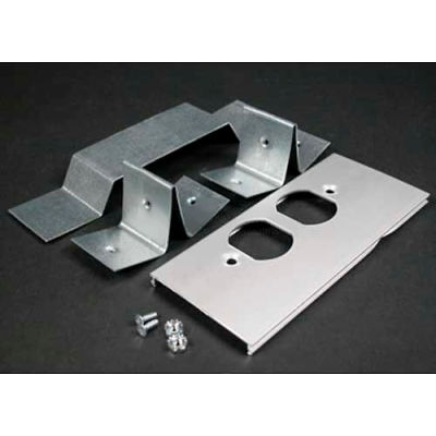 Wiremold Al3346do Offset Duplex Receptacle Cover & Bracket For Divided Raceway, 6"L