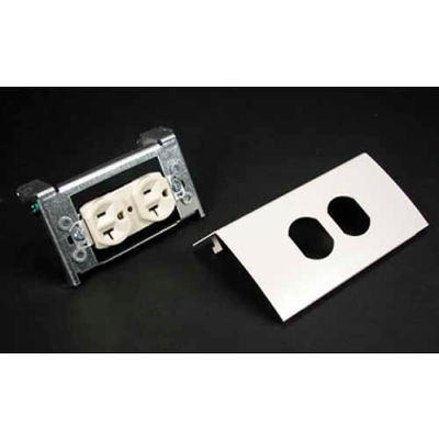 Wiremold Ds4047dq-Dg Single Channel Dplx Device w/ P&S 20a Receptacle, Designer Gray, 6"L