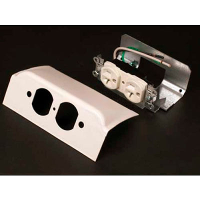 Wiremold Dsdwndq-Dg Downward Dplx Device Plate, 1 Dplx Installed, Designer Gray, 6"L
