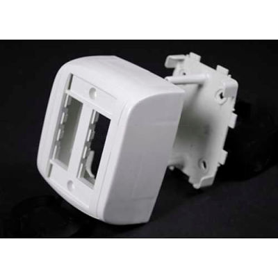 Wiremold Pbb4tjv Four Tracjack Data Box, Ivory, 3-1/4"L