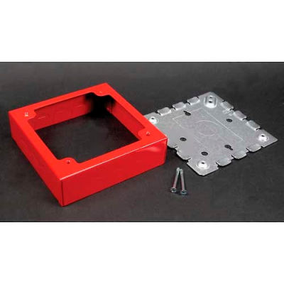 Wiremold R5752 2-Gang Alarm Device Box, Red, 4"L