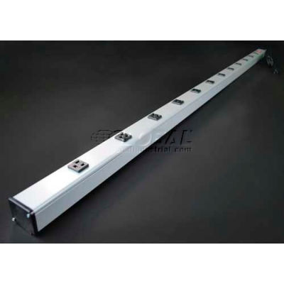 Wiremold Power Strip W/Lighted Switch, 12 Outlets, 15A, 6' Cord