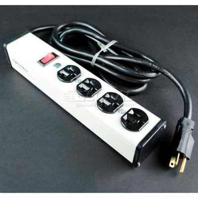 Wiremold Power Strip W/Lighted Switch, 4 Points de vente, 20A, 15' Cord