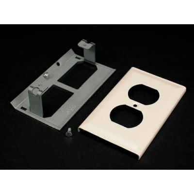 Wiremold V3043be Duplex Receptacle Cover, Ivory, 4-1/2"L