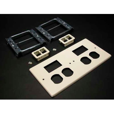 Wiremold V4047-2bbtt Four-Gng Overlapping Cover, 2 Dplx, 2 Tracjack Mini Adptrs, 9-1/2"L