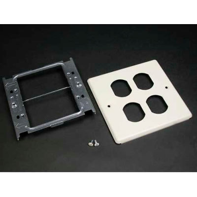 Wiremold V4047bb For 15a And 20a Duplex Receptacles, Ivory, 5-1/8"L
