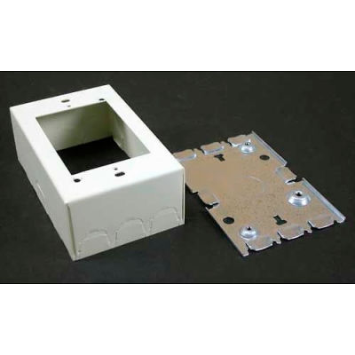 Wiremold V5748 1-Gang Switch & Receptacle Box, Ivory, 4-5/8"L