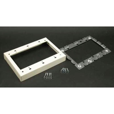Wiremold V5751-3 3-Gang Flush Type Extension Adapter, Ivory, 4-5/8"L