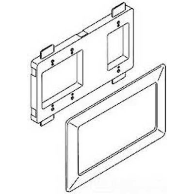 Wiremold Wsa00-4wh Open Architecture Device Mounting Bracket & Trim Ring, White, 11-1/4"L