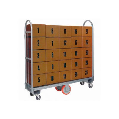 Winholt® 300-48D/PU Diamond Steel Deck U-Boat® - 51"L - Polyurethane Wheels