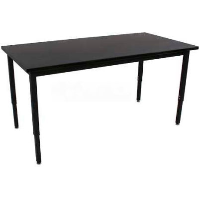 Table banc Wisconsin 24 "x 60" Lobo Science - Top phénolique - Hauteur réglable - Noir