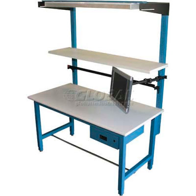 WSI fente verticale Slu72-B, série Pb, 72" banc, bleu, qté par paquet : 2