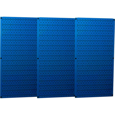 Mur contrôle industriel métallique panneau perforé, Blue, 48 "X 32" X 3/4"