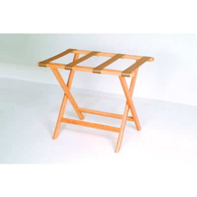 Luggage Rack w/ Straight Legs - Medium Oak/Tan