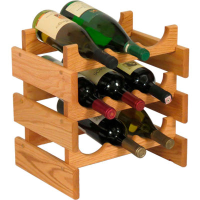 9 Bottle Dakota™ Wine Rack, Light Oak, 14-1/2"H
