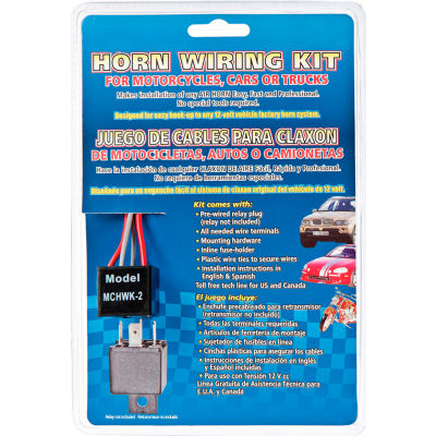 Wolo® Air Horn Wiring Kit Pour motos - Mchwk-2