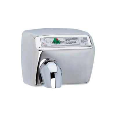 World Dryer Automatic Hand Dryer 208/230V - Bright SS - DXA54-972AU