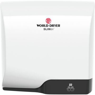 Sèche-mains automatique SLIMdri sèche-linge, compatible ADA, Aluminium blanc, 120-240V