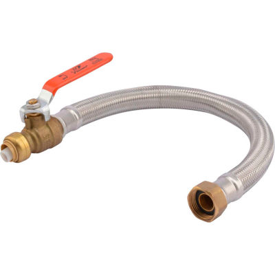water heater sharkbite valve hose connector ball braided stainless steel fittings push fip fitting shark connect plumbing upc upcitemdb connectors