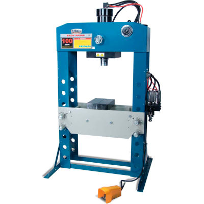 Baileigh Industrial 100 Ton Air/Hand Operated H-Frame Press, 11-3/4 » Stoke, CE Approuvé