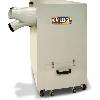 Dépoussiéreur industriel en métal robuste Baileigh, 220V, triphasé, 5 HP, 2340 CFM, MDC-3500-HD