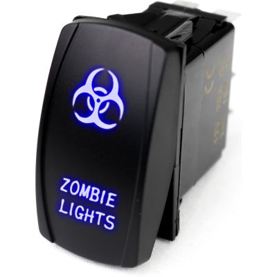Race Sport LED Rocker Switch avec éclat LED bleu, Lumières Zombie, 1005297