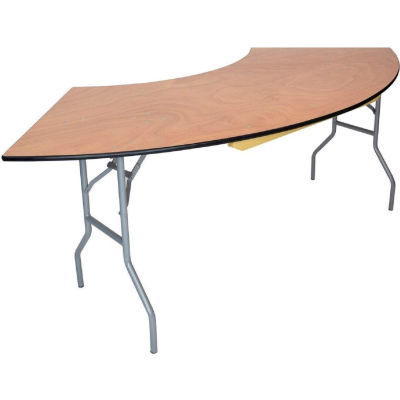 Table pliante en bois commercial Atlas, Serpentine 84'', Bord en vinyle - Série de Titan