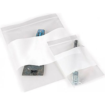 Sacs refermables Actus à couvercle étanche avec bloc blanc, 10 po l x 12 po L, 2 mil, transparent, paquet de 1000