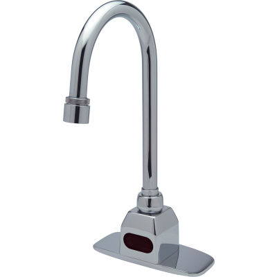 Zurn® Z6920-XL-CP4-MT AquaSense Battery Powered Gooseneck Faucet, Mixing Tee, 4'' Cover Plate