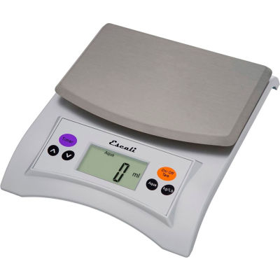 Escali A115S Aqua balance numérique avec toit amovible, 11lb x 0,1 oz / 5 kg x 1 g, acier inoxydable