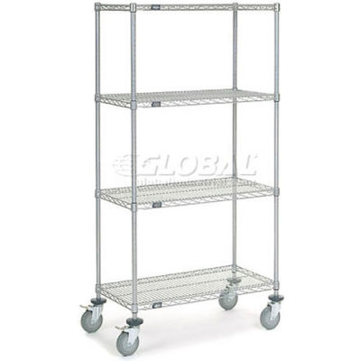 Nexel® Chrome Wire Shelf Truck, 1200 lb. Capacity, 36"L x 18"W x 69"H