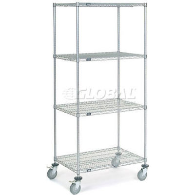 Nexel® Chrome Wire Shelf Truck, 1200 lb. Capacity, 36"L x 24"W x 80"H