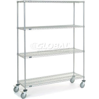 Nexelate® Wire Shelf Truck, 1200 lb. Capacity, 60"L x 18"W x 80"H
