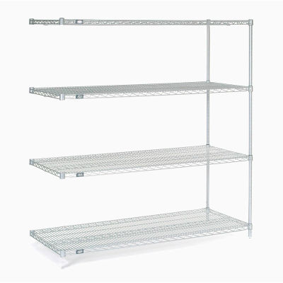 Nexel® Poly-Z-Brite® Wire Shelving Add-On 54"W x 24"D x 63"H