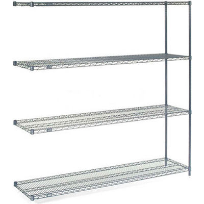 Nexel® 4 Shelf, Nexelon® Blue Wire Shelving Unit, Add On, 72"W x 18"D x 86"H