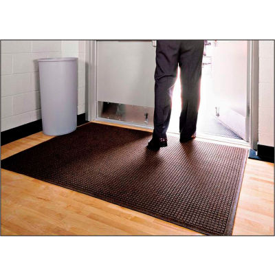 WaterHog® Entrance Mat Fashion Border 3/8" Thick 4' x 20' Dark Brown