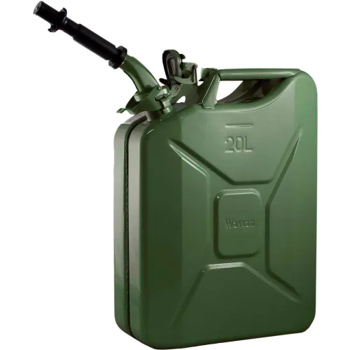 Wavian Jerry Can w/Spout & Spout Adapter, Green, 5.28 Gallon